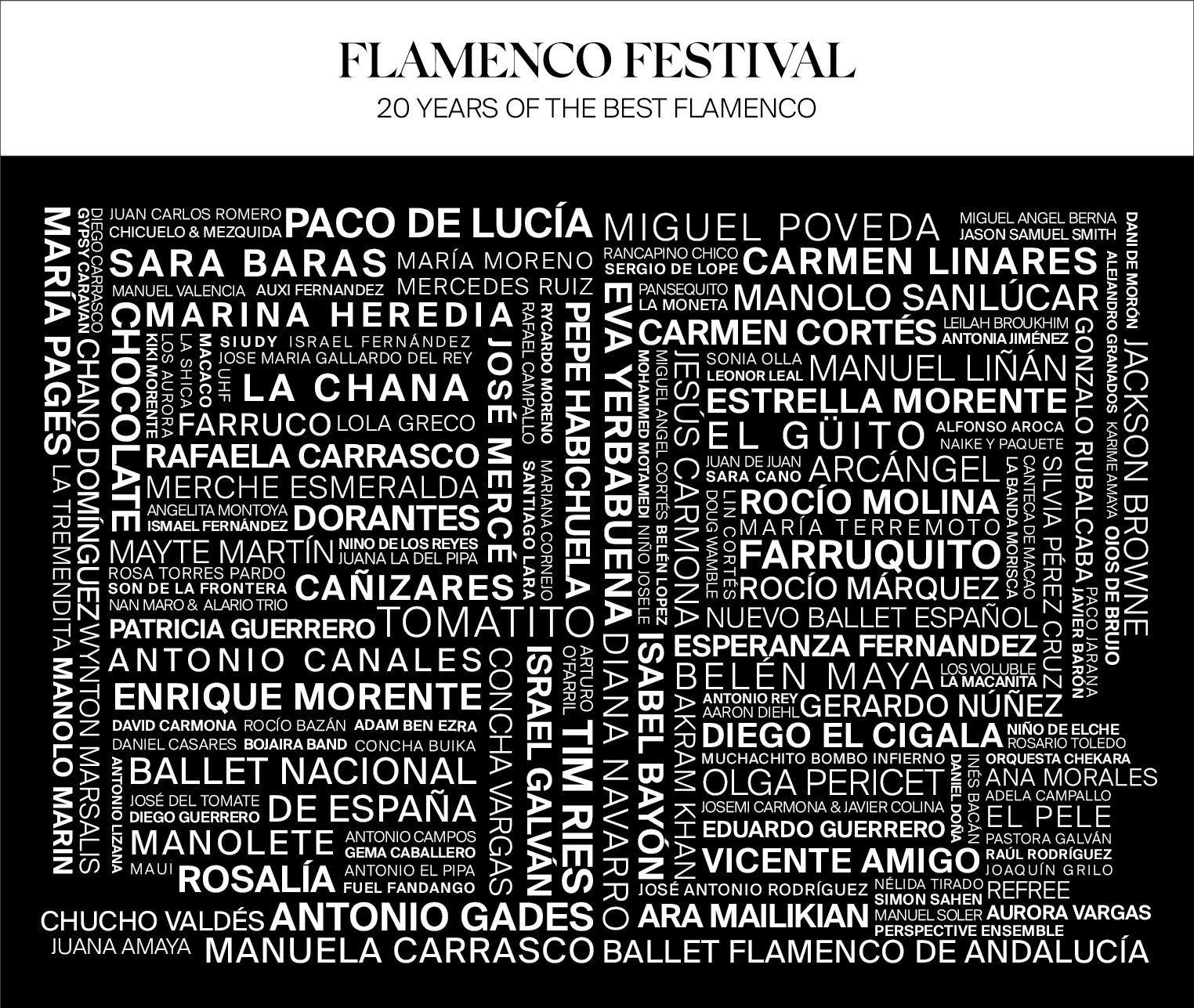 Flamenco Festival 20 Years artists